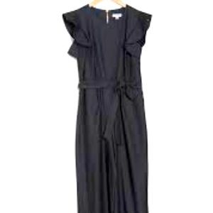 Calvin Klein Tie Waist Denim Jumpsuit